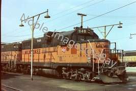 Milwaukee Road 948 GP20 Diesel Locomotive Chicago Area 4 Color Negative 1970s - £7.64 GBP