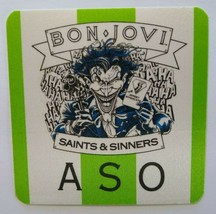 Bon Jovi Backstage Pass Batman The Joker Original 1989 Rock Concert ASO ... - £11.84 GBP