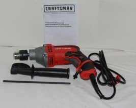 Craftsman CMED741 7.0 Amp Corded Hammer Drill 1/2 Inch Handle Chuck Key Included - £51.62 GBP