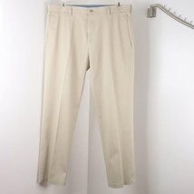 Haggar Men&#39;s 38x32 Straight Fit Premium No Iron Khaki Flat Front Dress Pants - £11.19 GBP