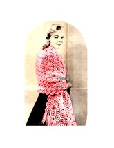 1950s Crazy Daisy Stole or Shawl - Daisy Knitter pattern (PDF 3522) - $3.75