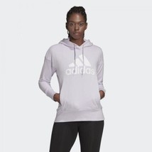 Adidas Women&#39;s Badge of Sport Long Hoodie FI4633 Purple Size XS - £37.05 GBP