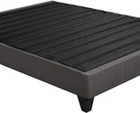 Benjara Tamy California King Size Platform Bed Frame, Dark Gray Linen Up... - $1,003.99