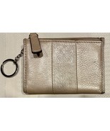 Coach Julia Leather Mini Skinny Zipper Coin Purse Card Key Case Cream - $25.87 CAD