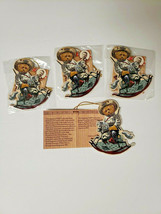 VTG Die Cut Teddy Bear Ornament Set Of Three by Seasons of Cannon Falls U41 - £3.11 GBP