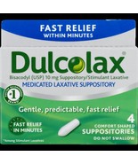 Dulcolax Medicated Stimulant Laxative Suppositories - 4 Ct Exp 10/2027 - $181.36 MXN