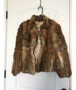 Vintage Jacques Aran NY Paris Rabbit Fur Coat Size Unknown Brown Tan - $71.89 CAD