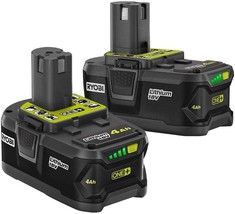 Ryobi 18-Volt One Lithium-Ion 4 Point 0 Ah High Capacity Battery (2-Pack). - £123.15 GBP