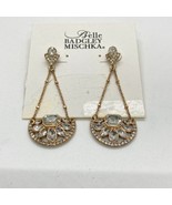 New Belle Badgley Mischka Chandelier Pierced Earrings Gold Tone Rhinestones - £15.77 GBP