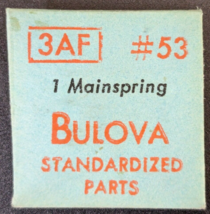 NOS NEW Genuine Bulova Cal. 3AF - Watch Mainspring - Part# 53 - $13.85