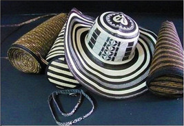 Colombian Hat~~Fino Sombrero Vueltiao~~Colombiano Handcraft By Typical Artisans - £72.34 GBP