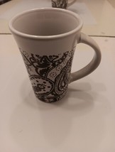 Royal Norfolk  Coffee Mug Cup Floral  Paisley Black &amp; White Design - £7.78 GBP