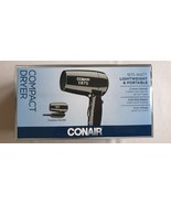 Conair Compact Hair Dryer Black Dual Voltage 2-Heat &amp; Speed Settings 187... - $31.73 CAD
