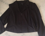 Lane Bryant Blazer Womens 14 16 Brown Workwear Suit Jacket Zip Front - $27.76