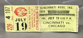 Cincinnati Reds Chicago Cubs Ticket Stub July 19 1974 Morgan SB Perez Double - £7.41 GBP