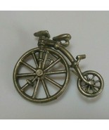 Vintage Silver-tone Bicycle Brooch - $14.84