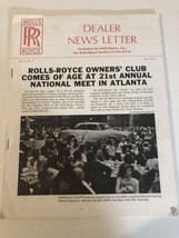 Rolls Royce Dealer News Letter Vintage Fall 1972 - £4.66 GBP