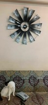 Orologio da parete Art Deco per interni in metallo nero argento grande... - £204.00 GBP