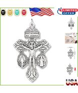 Elegant Pardon Crucifix with Miraculous &amp; St Benedict Medals for Jewelry... - $22.57 CAD