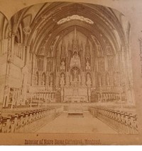 Interior Notre Dame de la Lourdes Montreal Stereoview Underwood &amp; Underwood - £5.88 GBP