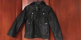 Urban Republic Hooded Boys Black ZIP/BUTTON Up Jacket Size 5/6 - £45.86 GBP