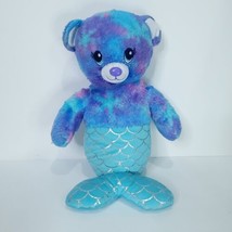 Build a Bear BAB Magical Mer-Bear Mermaid Plush 18” Blue Purple Stuffed Animal - £19.77 GBP