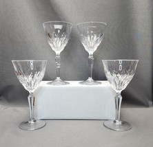 Vintage Josair Edith Crystal Large Claret Wine Glass Goblet Set 4 Glasse... - $49.50