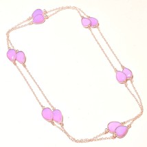Milky Opal Faceted Handmade Christmas Gift Necklace Jewelry 36&quot; SA 2873 - £3.97 GBP