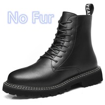 Vintage Boots Men High Quality Ankle Boots Motorcycle Outdoor Shoes Thick Heel W - £77.08 GBP
