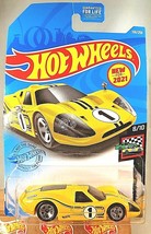 2021 Hot Wheels #106 HW Race Day 8/10 &#39;67 FORD GT40 MK.IV Yellow w/Chrome 5 Sp - £5.87 GBP