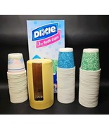 Vintage Dixie Bathroom Cup Dispenser Wall Mount 1970s with 150+ 3oz Cups - $54.25 CAD