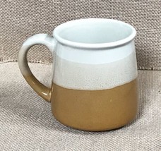 Vintage JMP Casualstone Brown Beige Cream Coffee Mug Cup Mid Century Modern - £7.91 GBP