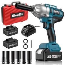 Seesii Cordless Impact Wrench, 580Ft-lbs(800N.m) Brushless Impact Wrench... - £234.87 GBP