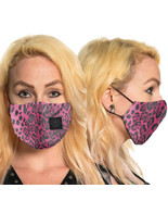 American Fighter Leopard Animal Print Womens Face Mask Pink Washable Reu... - $9.85