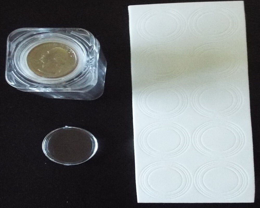 Plastic Coin, Quarters, Storage Unit w/10 25 cent coin Capsules & quarter foam Item image 5