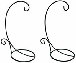 2X 11.5 H Ornament Display Stand, Black Iron Glass Ball Ornament Holder ... - $19.99