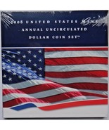 2008 US Ungebraucht Annualunc Dollar Set Noch Wrap in Plastik Inkl. Silb... - $73.43