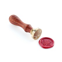 Elegant Red Maple Leaf Wax Seal Stamp With Rosewood Handle, Decorating O... - £18.17 GBP