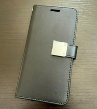 For Motorola Moto E7 / Moto E (2020) Black Credit Card Wallet Pouch Leat... - $18.04