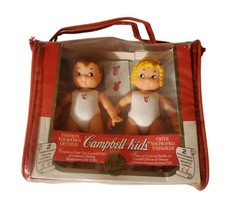 CAMPBELL’S KIDS Set With Two 5” Vinyl Dolls Carrying Case Fibre Craft, 1995 - £18.89 GBP
