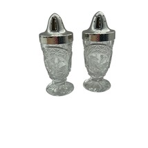 Vintage Hofbauer Bleikristall Byrdes 24% Lead Crystal Salt &amp; Pepper 4.5” Germany - $23.27