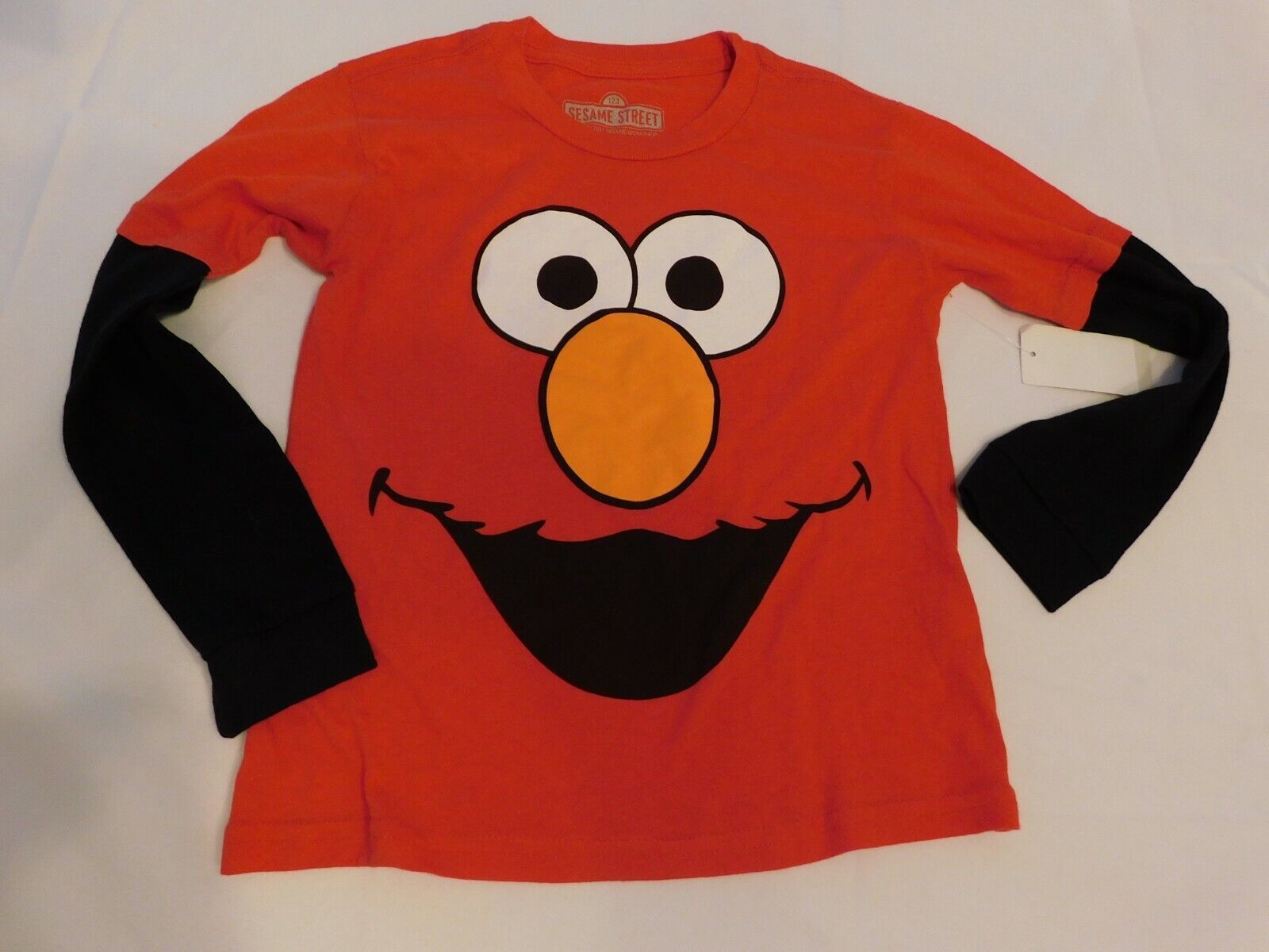Boy&#39;s Sesame Street Elmo red T shirt youth NEW longsleeve large L LG $24... - $7.20