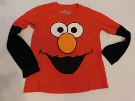 Boy&#39;s Sesame Street Elmo red T shirt youth NEW longsleeve large L LG $24 NWT - £5.74 GBP