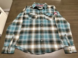 Canada Weather Gear Womens 100% Cotton Flannel Shirt Size L - £17.32 GBP