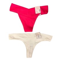 Auden Womens 2 Pack Thongs Underwear Multicolor Cotton Blend Stretch XS 0–2 New - £10.99 GBP