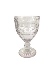 Fostoria HERMITAGE Crystal Clear Pressed Heavy Water Goblet Glass 30s-40s 5-3/8&quot; - £8.55 GBP