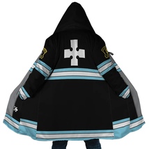 Anime Cloak Coat Unisex Fire Force Company 8 Cloak Anime Fleece Jacket XS-5XL - £64.09 GBP+