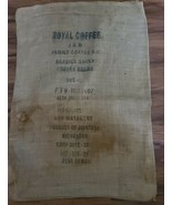 Vintage ~ Burlap Coffee Bag - Royal Coffee ~ J&amp;M Family Coffee JUTE Sack... - $30.77 CAD