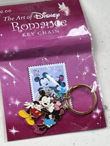 Disney Goldtone Enamel Minnie Kissing Mickey Mouse Key Ring Backpack Decoration - £7.60 GBP