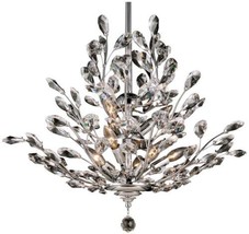 Chandelier Dale Tiffany Monaco 9-Light Polished Chrome Metal Solid Crystal - £1,199.03 GBP